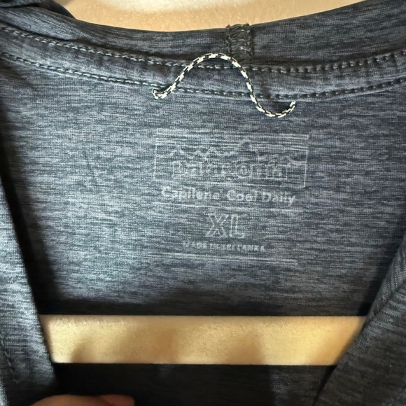 Patagonia Hoodie Blue Heather Capilene Cool Daily Hoody Shirt Long Sleeve - Picture 3 of 4